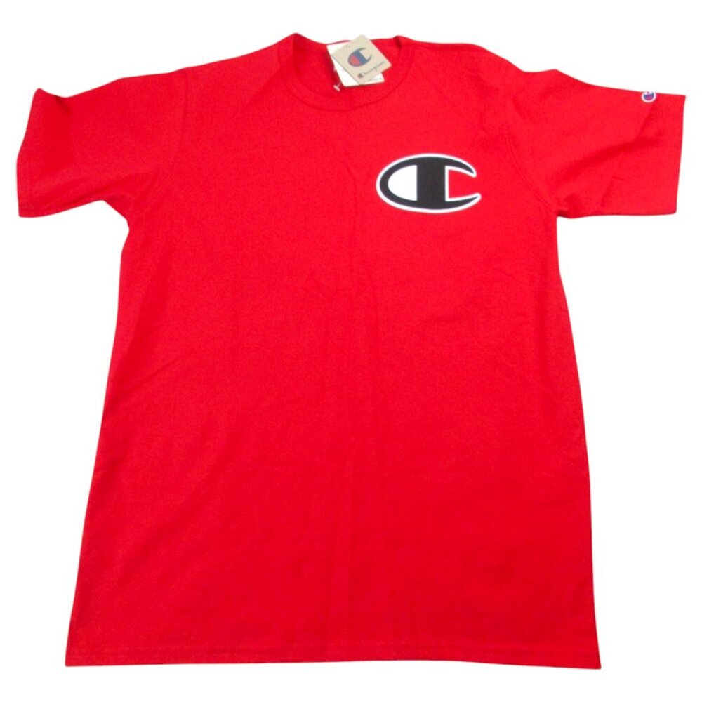Champion Heritage Tee Shirt Mens XL Red Embroidered Logo Short Sleeve Crew Neck